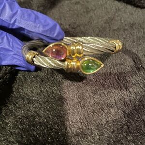 14k Gold and Silver Cable bracelet